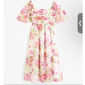 Abercrombie & Fitch Emerson Angel Sleeve Midi Dress